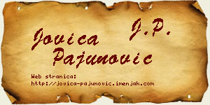 Jovica Pajunović vizit kartica